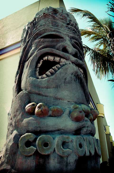 Tiki Coconuts Sculpture Cocoa Beach